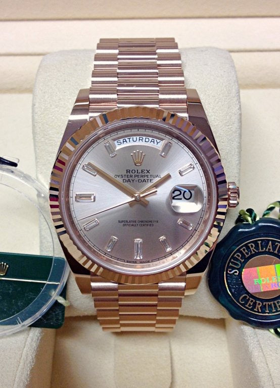 Rolex Day-Date Rose Gold slate dial