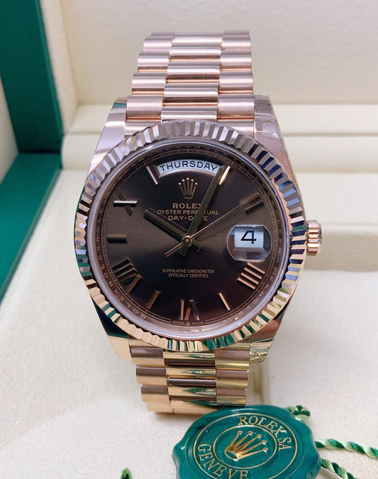 Rolex Day-Date choco Rose Gold