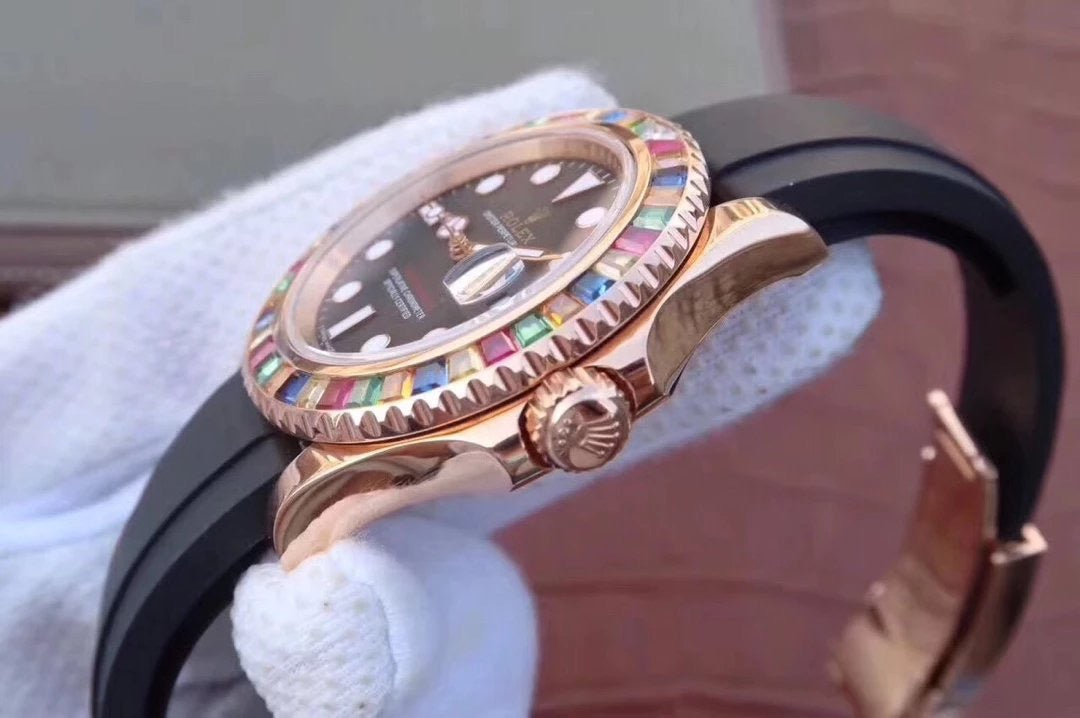 ROLEX YACHT MASTER RAINBOW ON THE WRIST