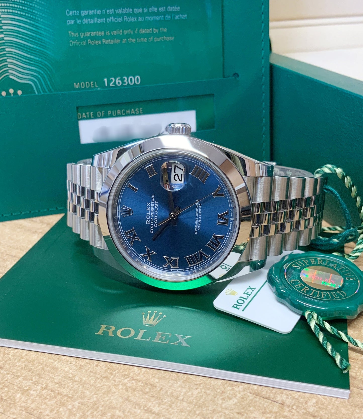 ROLEX REPLICA DATEJUST BLUE ROMAN