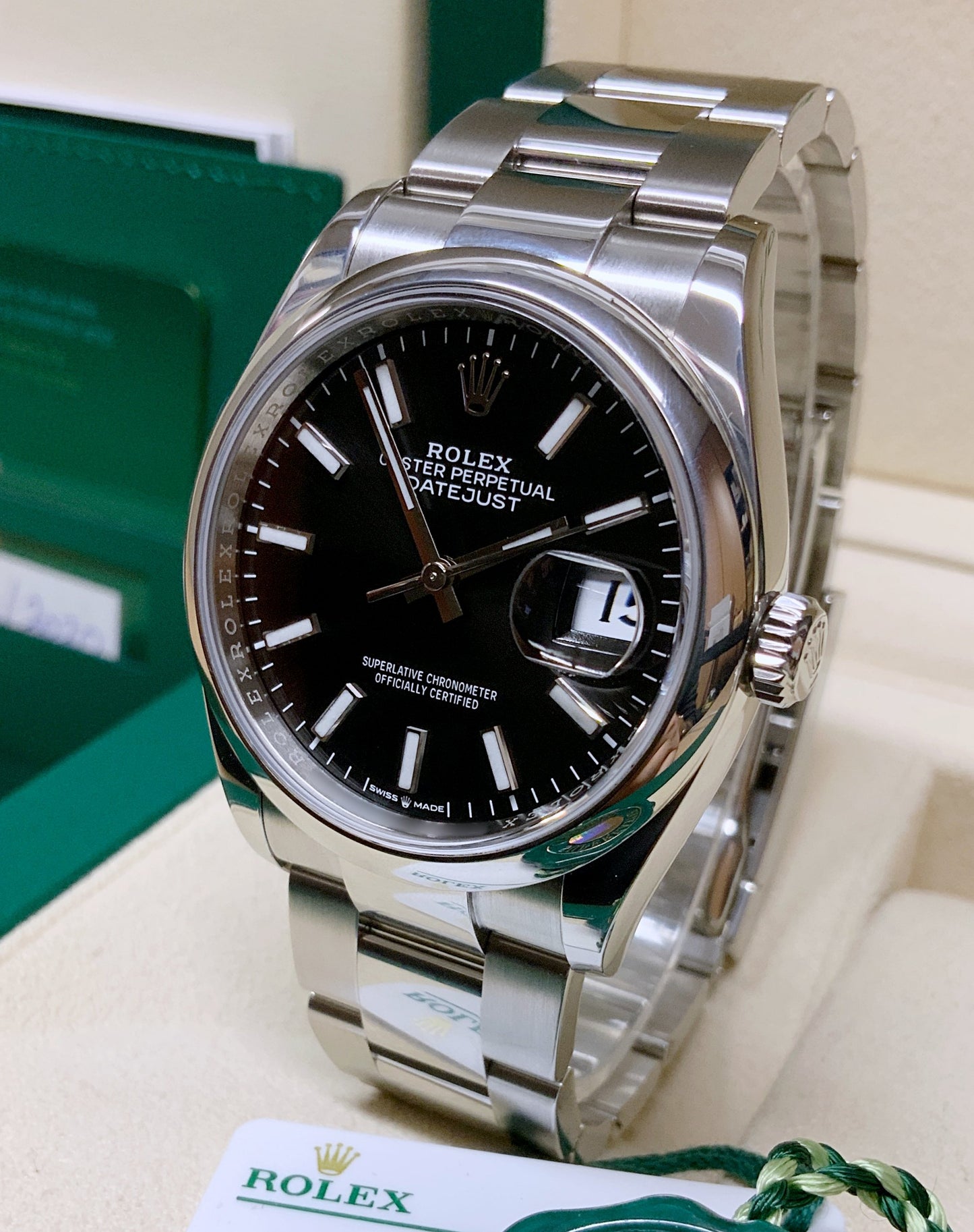 ROLEX DATEJUST BLACK DIAL OYSTER