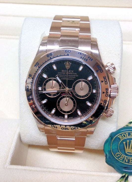 ROLEX DAYTONA ROSÈ GOLD BLACK DIAL