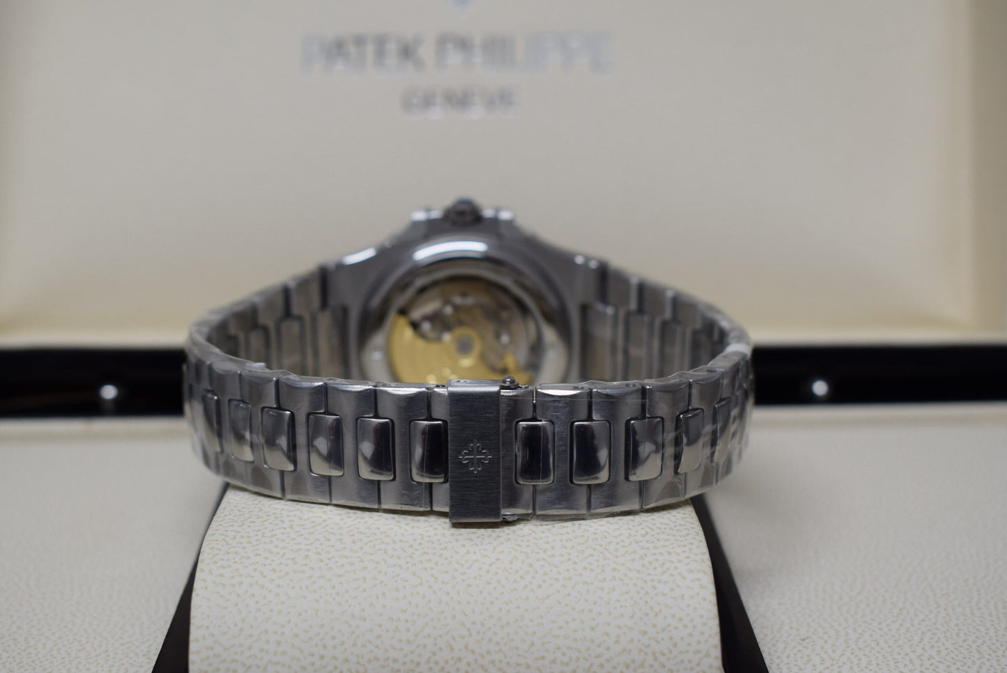 Patek Philippe nautilus black dial acciaio