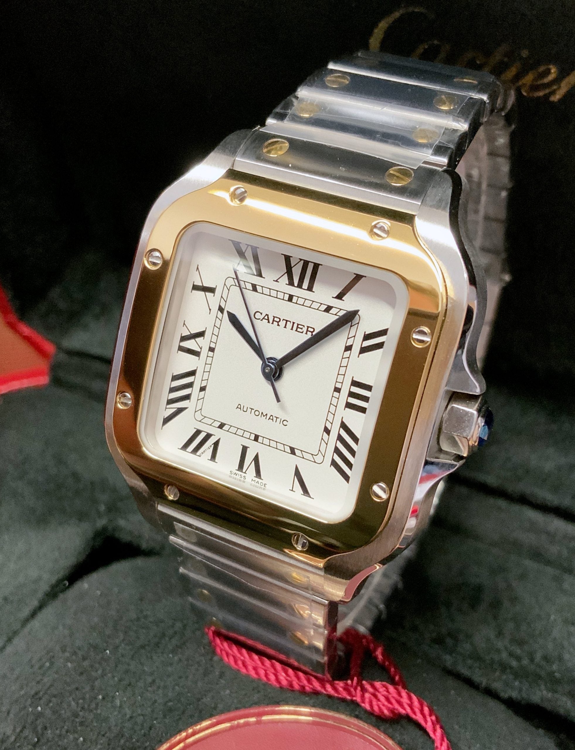 Cartier santos clearance acciaio oro