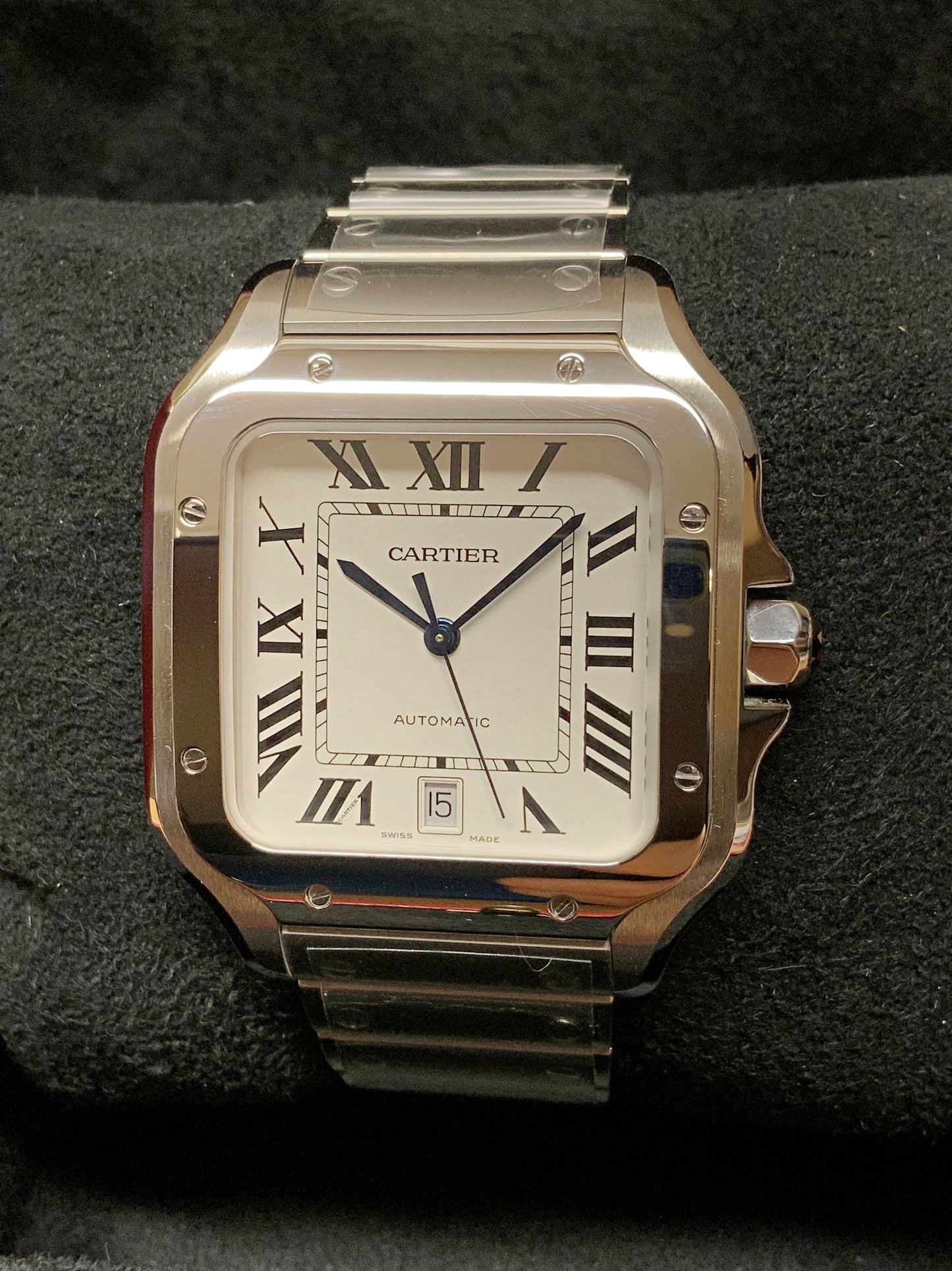 Cartier Santos white dial