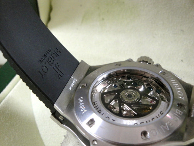 Hublot big bang ghiera acciaio strip rubber black dial